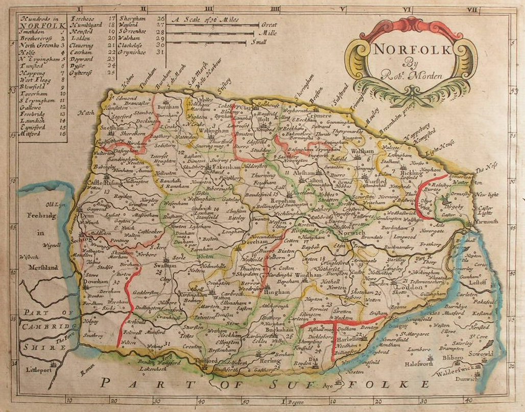 Map of Norfolk - Morden